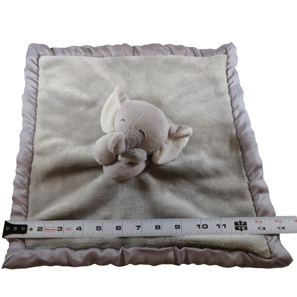 Carters Gray Elephant Lovey Satin Plush 2016 Security Blanket Baby Stuffie - Picture 9 of 9